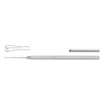 Aker Lens Pusher Smooth - Fish Mouth Shaped Tip - With Guard Stainless Steel, 12.5 cm - 5" 